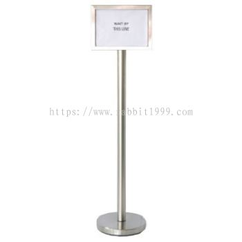 RABBIT STAINLESS STEEL A4 SIGN BOARD STAND - horizontal - SBS-022/SS