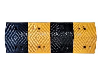 RUBBER SPEED HUMP - yellow & black - middle - 1 meter                              