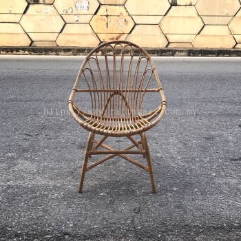 RATTAN LOUNGE CHAIR FLOWER R