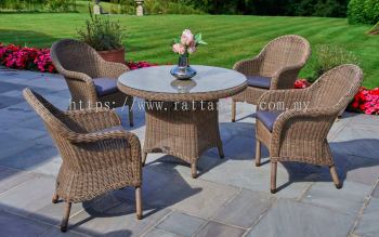 SYNTHETIC RATTAN DINING SET (4 SEATER)