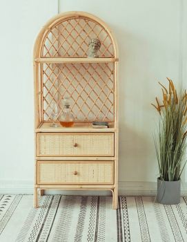 RATTAN SHELF CABINET