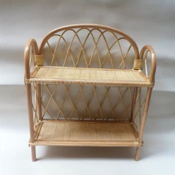 RATTAN SHOES RACK/BOOKSHELF