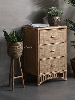 RATTAN DRAWERS CABINET