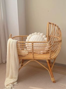 RATTAN BABY CRIB