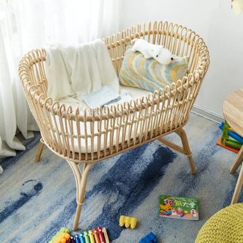 RATTAN BABY CRIB