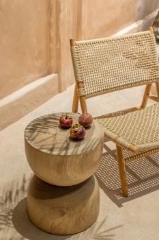 WOODEN PAPERCORD LOUNGE CHAIR