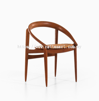 WOODEN RATTAN DINING CHAIR