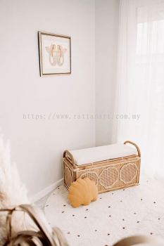 RATTAN BENCH WITH STORAGE