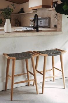 WOODEN SYNTHETIC BAR STOOL