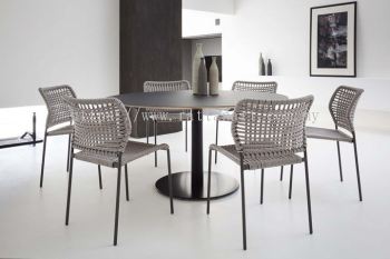 WOVEN ROPE DINING CHAIR