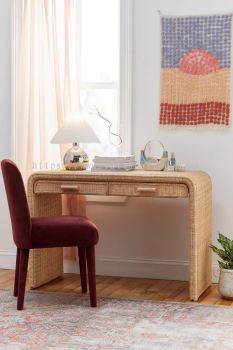 GEORGE. RATTAN CONSOLE TABLE/ DESK