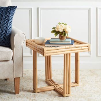 SIM. RATTAN SIDE TABLE