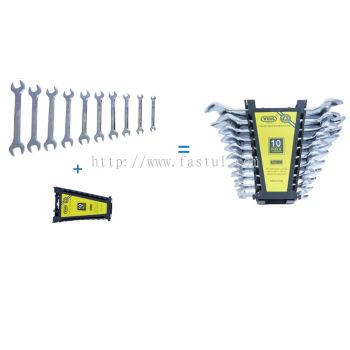 DOUBLE OPEN END WRENCH SET (10PCS)