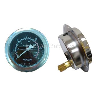 METRIC-TONS US-TONS PRESSURE GAUGE 4"-13/16(20T)-20TON BACK