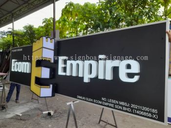 Ecom Empire - 3D LED Forntlit Signboard f- Puchong 