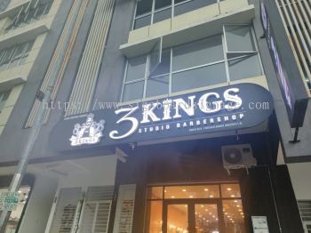 3Kings Studio Barbershop - 3D LED Frontlit Signage - Kajang
