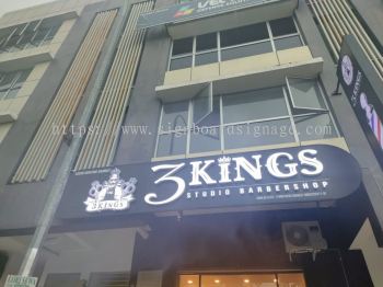 3Kings Studio Barbershop - 3D LED Frontlit Signage - Kajang
