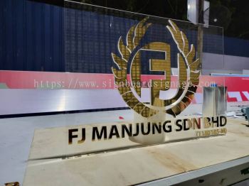 FJ Manjung Sdn Bhd - 3D Stainless Steel Gold Mirror Acrylic Poster Frame - Ampang
