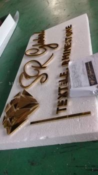 Signboard 3D # Stainless Steel Signage # Gold Mirror Signage# Signboard Box Up # 