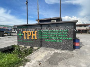 TPH - Outdoor 3d led frontlit without base signage - outdoor 3d pvc signage - Taman Bukit Serdang 