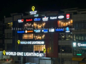 World One Lighting - Outdoor 3d led frontlit signage - Serdang - Taman Bunga Nagara 