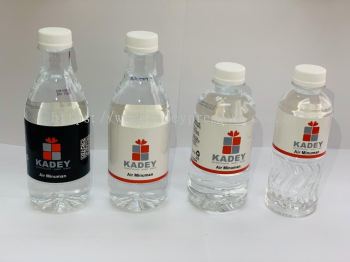 Drinking water with customized label