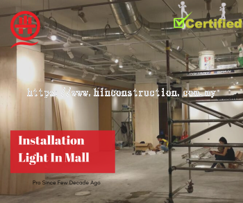 Installation Light In Shopping Mall. Call Now