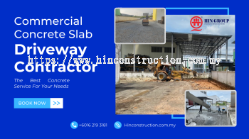 Batu Pahat,Johor-  Contractor Of Commercial Concrete Driveways Slab  Now