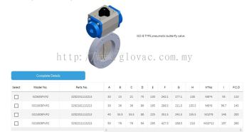 ISO-B TYPE pneumatic butterfly valve
