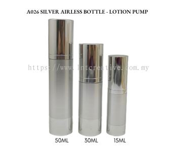 A026 FULL SILVER AIRLESS BOTTLE