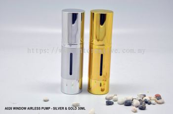 A026 WINDOW AIRLESS BOTTLE (SILVER & GOLD)