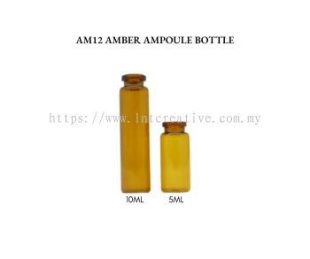 AMBER AMPOULE GLASS BOTTLE