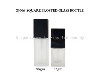 G006 SQUARE GLASS BOTTLE (LOTION PUMP)