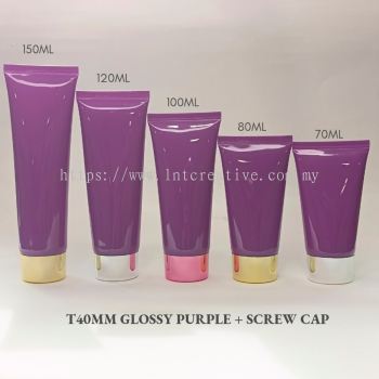 T40MM Glossy Purple With Screw Cap 