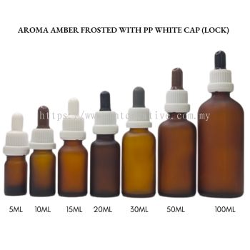 Aroma Amber Frosted With White PP Cap (LOCK) 