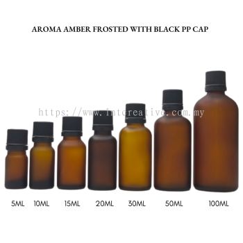 Aroma Amber Frosted Black PP Cap