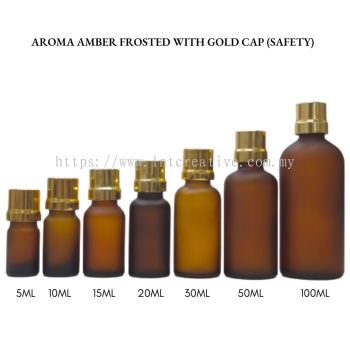 Aroma Amber Frosted With Gold Cap(SAFETY)