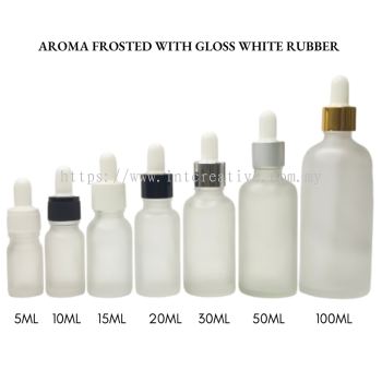 Aroma Frosted Bottle with Gloss White Rubber 