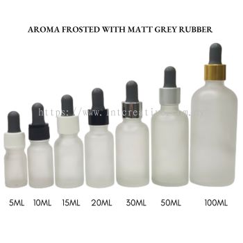 Aroma Frosted Bottle with Matt Grey Rubber 