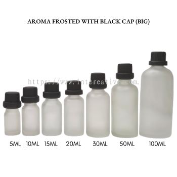 Aroma Frosted Bottle with Black Cap (BIG)