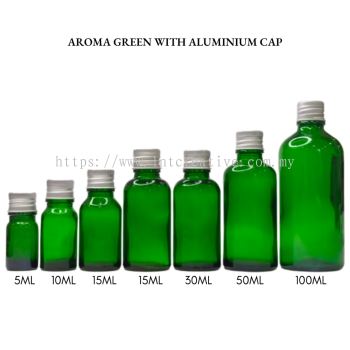 Aroma Green Bottle with Aluminium Cap