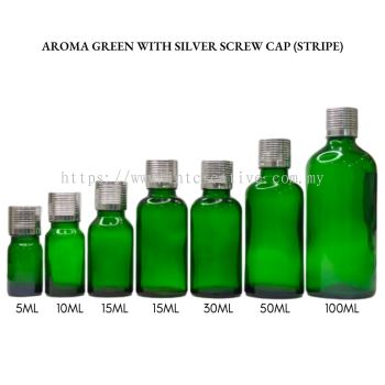 Aroma Green Silver Screw Cap (STRIPE)