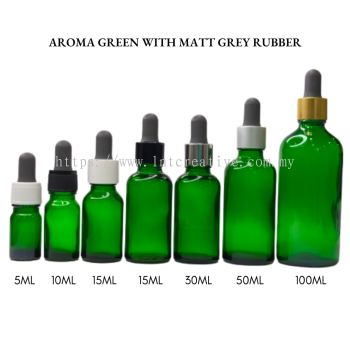 Aroma Green Bottle with Grey Rubber