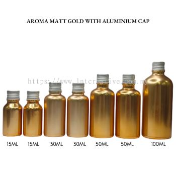 Aroma Matt Gold Bottle with Aluminium Cap