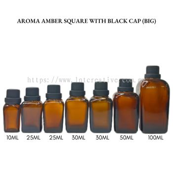 Aroma Amber Square with Black Cap (BIG)