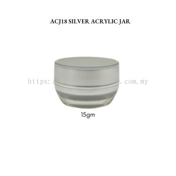 ACJ18 SILVER ACRYLIC JAR 