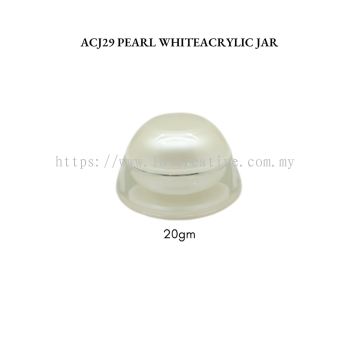 ACJ29 PEARL WHITE ACRYLIC JAR 