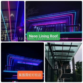 Neon Strips Lining Roof