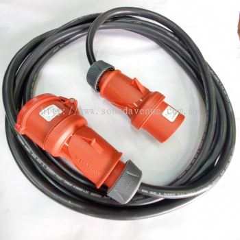 Mennekes 32a5p plug and connector with TRS power cable
