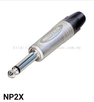 Neutrik NP2X  1/4" professional phone plug, 2 pole, nickel contacts, nickel shell
